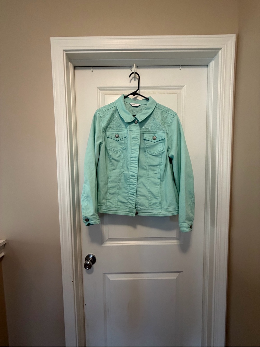Christopher & Banks Mint Green Women's Denim Jacket